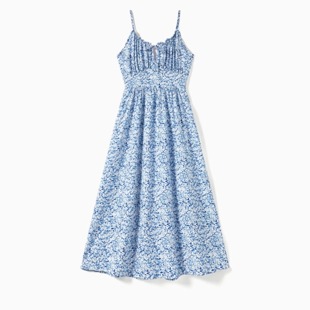 Patpat Women Blue Floral Spaghetti Strap Dress, Size S